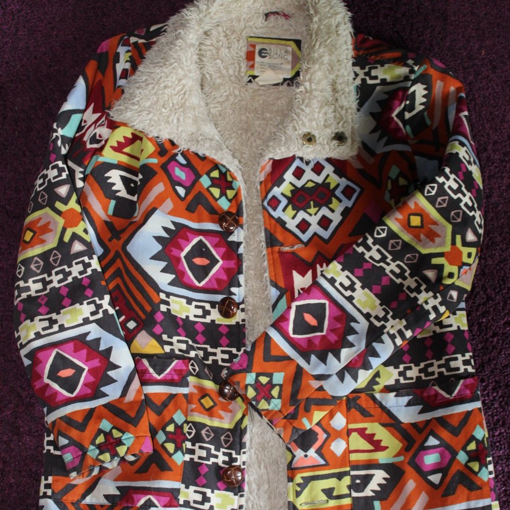 SOLD - Colourful & Warm Jacket - Billabong